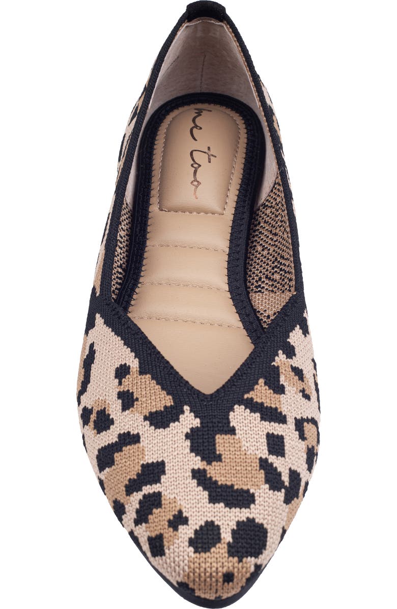 Me Too Alivia Pointed Toe Flat, Alternate, color, Leopard