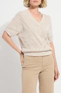 Lysse Francesca Pointelle Elbow Sleeve Linen & Cotton Sweater