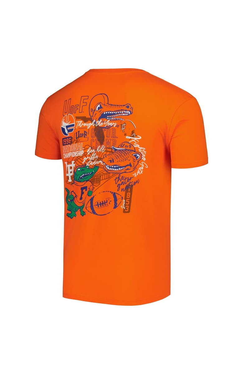IMAGE ONE Men's Orange Florida Gators Vintage Through the Years Two-Hit T-Shirt, Alternate, color, 