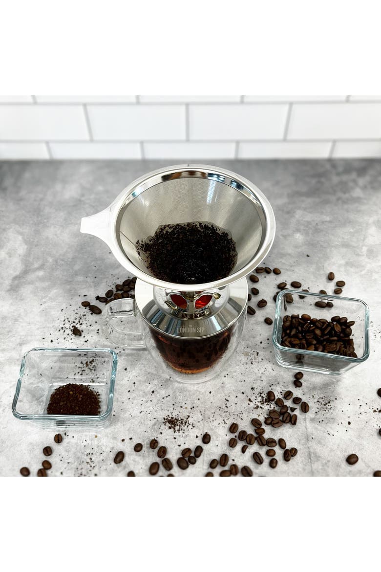 Stainless Steel Coffee Dripper, 1-4 Cup, Alternate, color, Metallic Silver