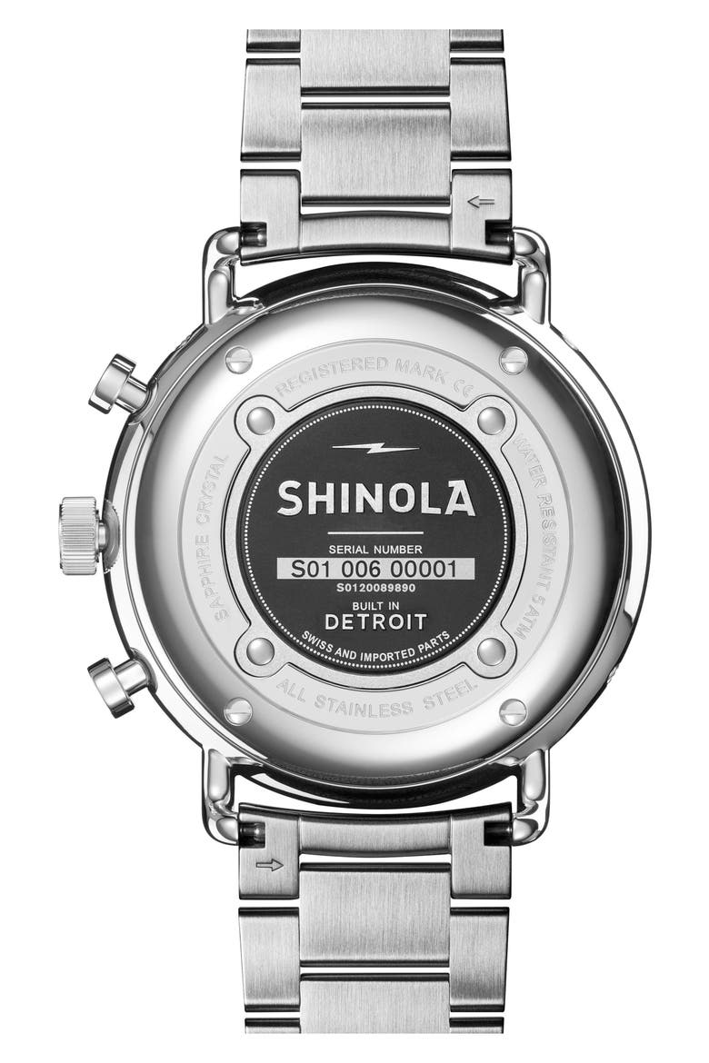 The Canfield Chrono Bracelet Watch, 45mm, Alternate, color, MIDNIGHTBL