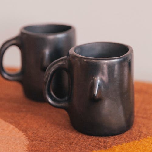 M.a Estudio Black Clay Senorcito Mug In Black