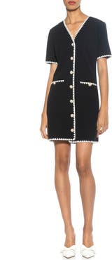 Alexia Admor Jaiya Short Sleeve Button Front Dress