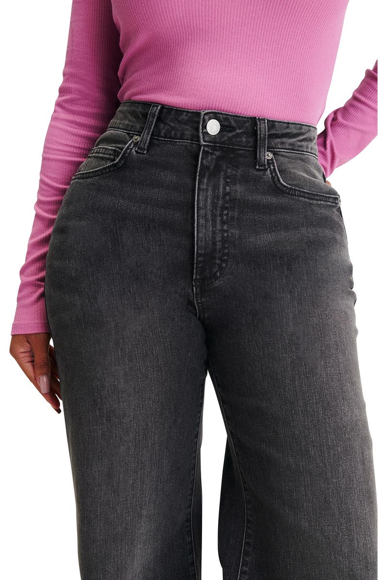 Cotton On Women's Curvy Stretch Wide Jean, Alternate, color, Slate Black