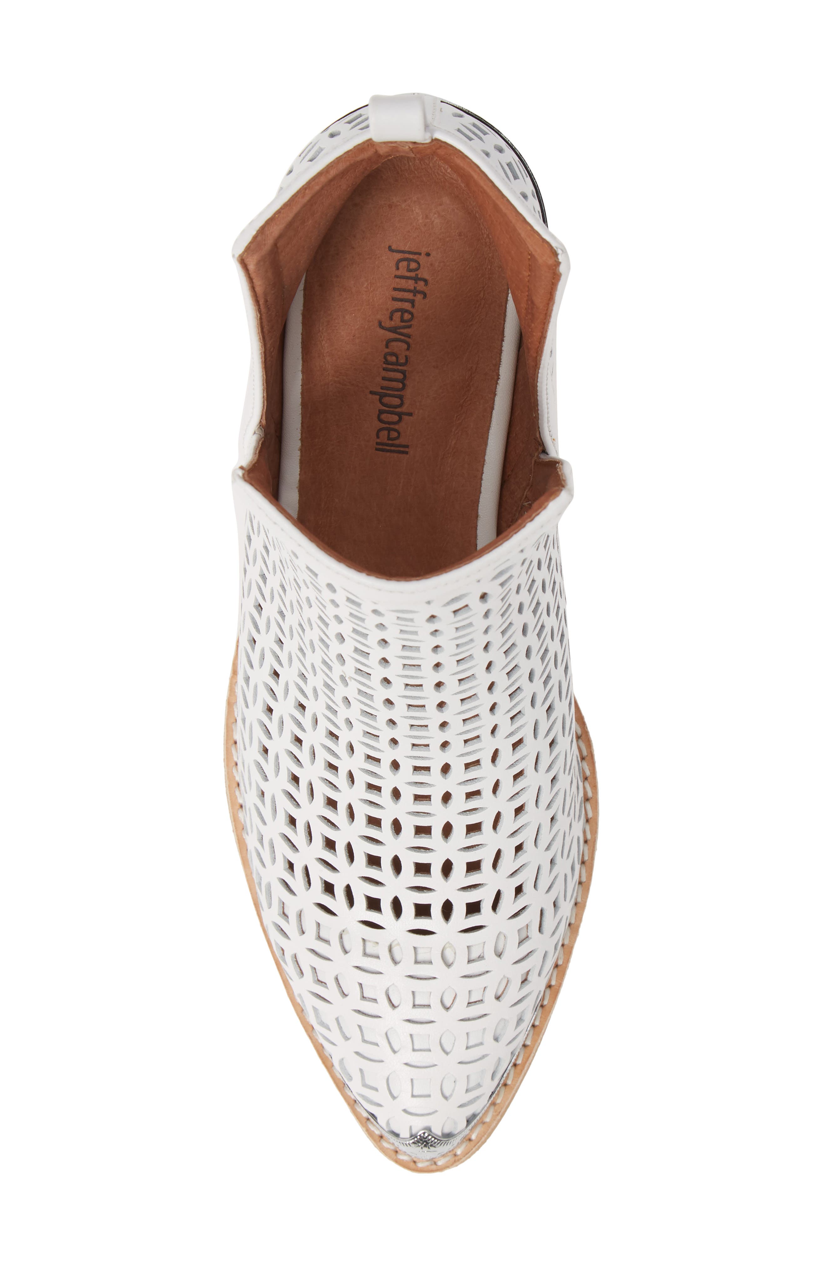 Cromwell-C2 Perforated Bootie, Alternate, color, WHITE LEATHER