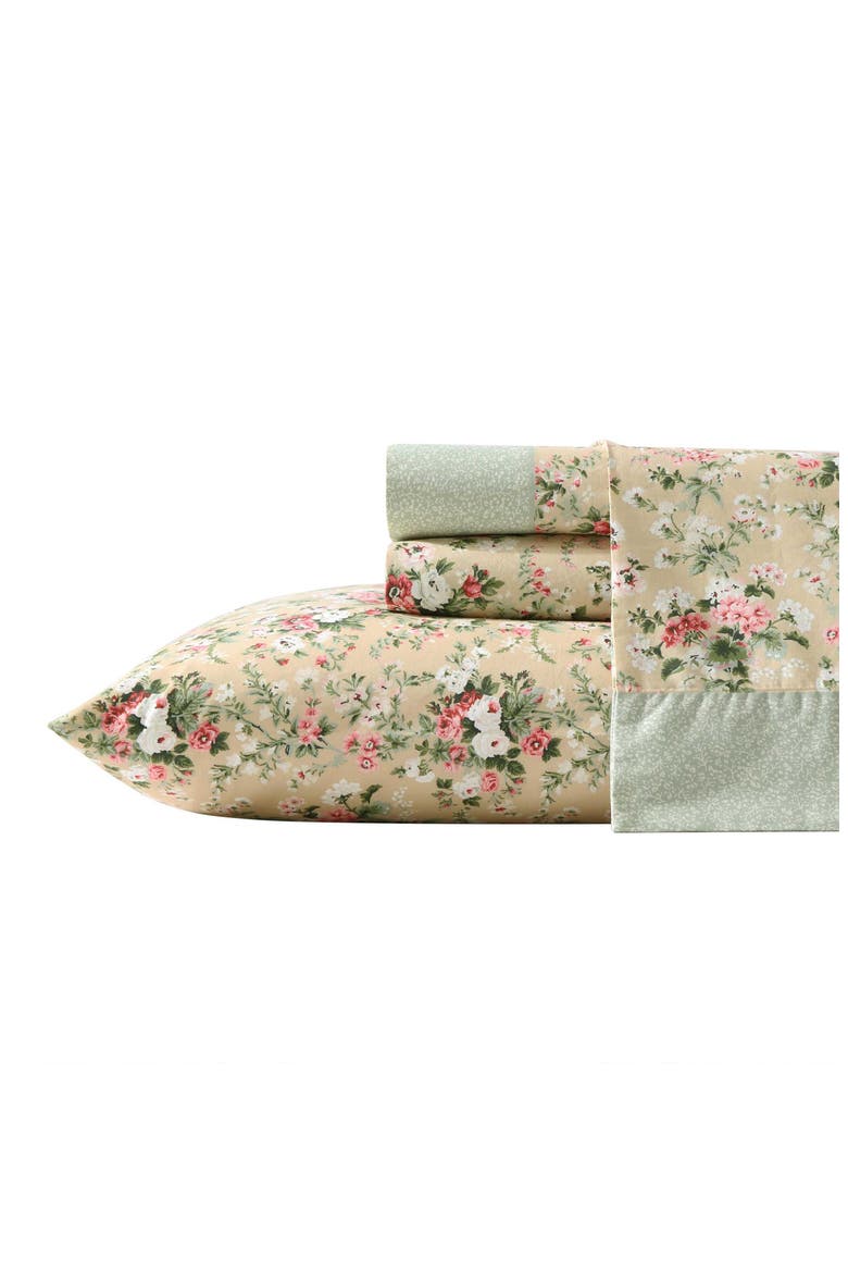 Serene Dream 4-Piece Cotton Sheet Set, Main, color, PASTEL BROWN