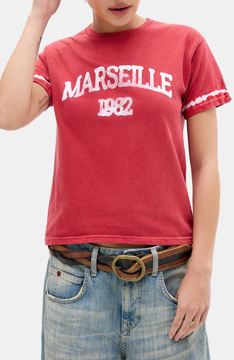 BDG Urban Outfitters Marseille Relaxed Cotton Graphic T-Shirt, Main, color, Red