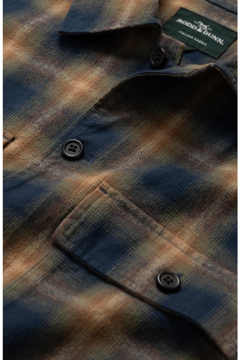 Pinehaven Plaid Organic Cotton Overshirt, Alternate, color, BARK