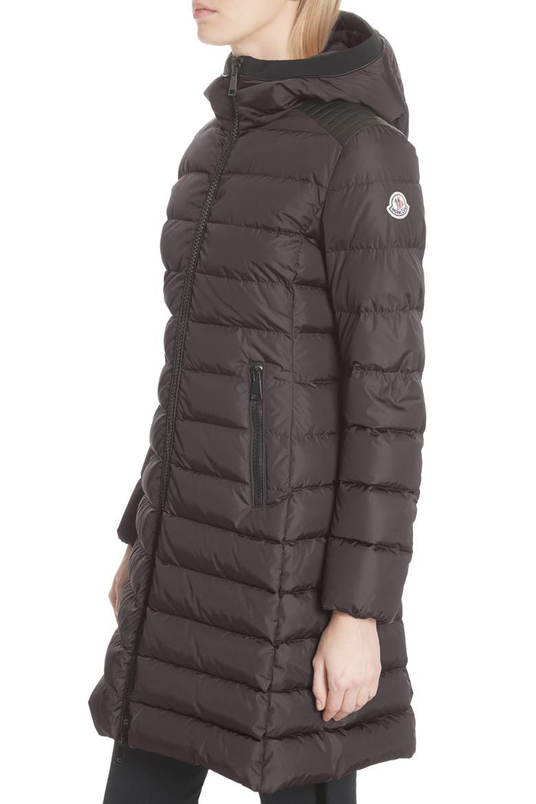 Taleve Hooded Quilted Down Coat, Alternate, color, GREY