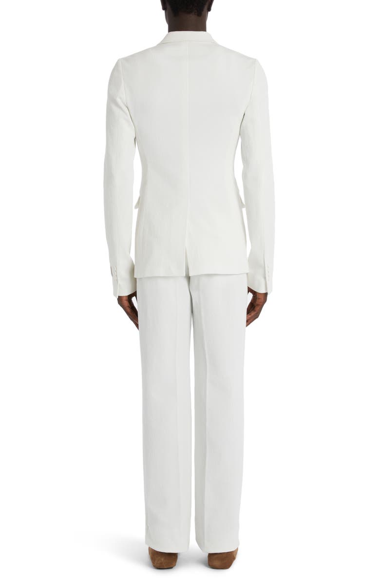 Dolce&Gabbana Crinkle Texture Double Breasted Stretch Cotton Blend Sport Coat, Alternate, color, 