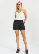Betabrand Tailored Seam Shorts Stretch Ponte