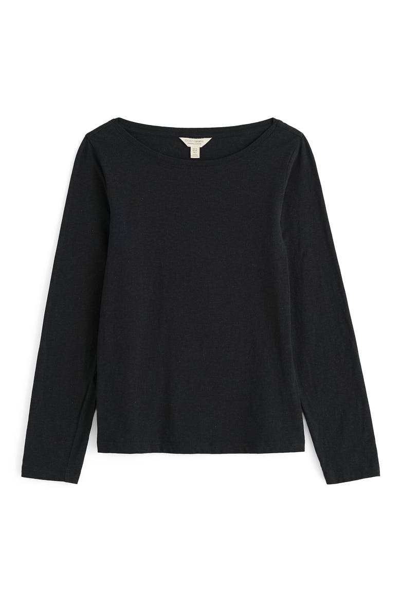 Easel Stretch Organic Cotton Top, Alternate, color, ONYX