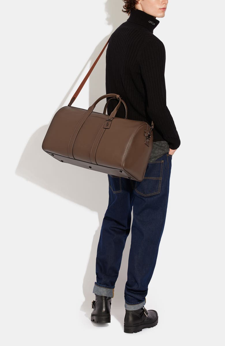 COACH Gotham Leather Duffle Bag, Alternate, color,