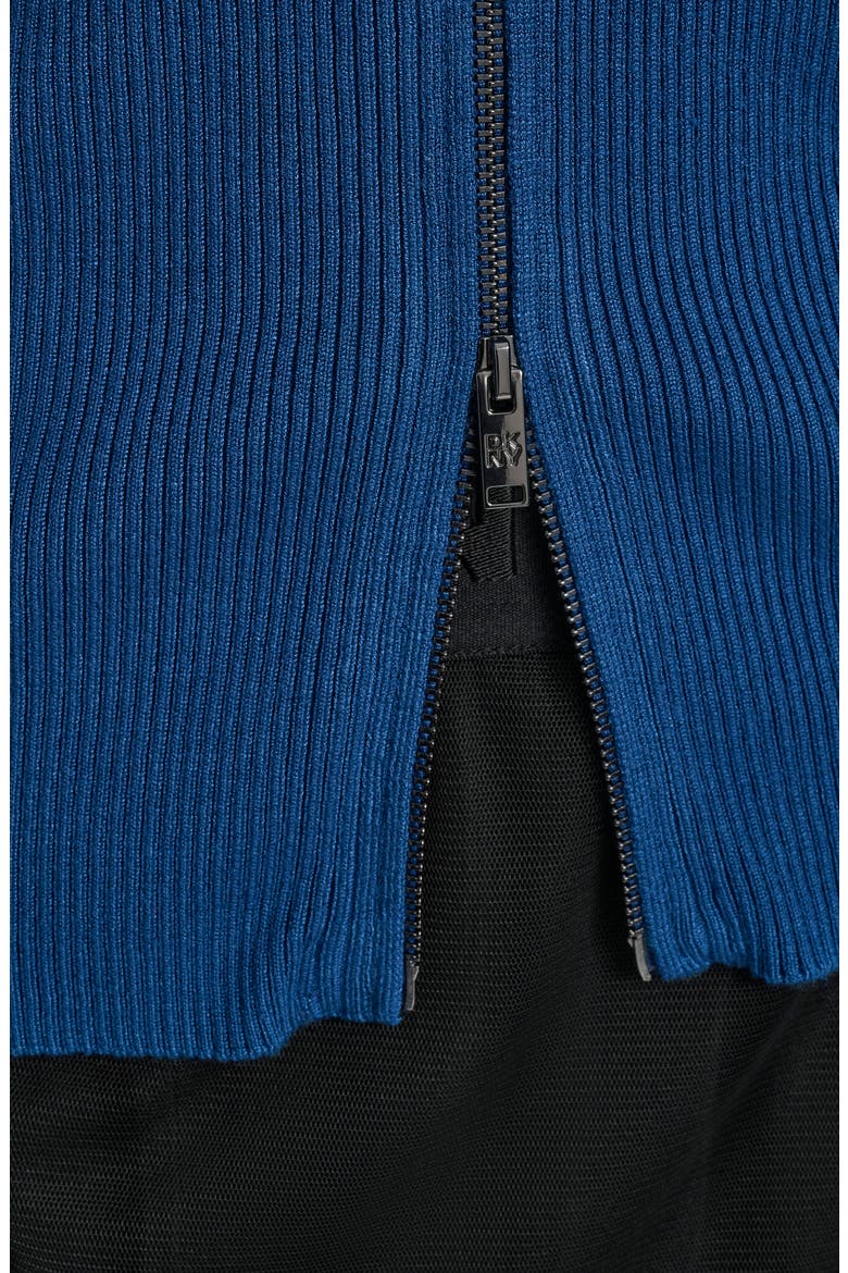 Two-Way Zip Knit Vest, Alternate, color, CADET BLUE