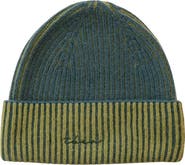 TBCo Cashmere & Merino Ribbed Two-Tone Beanie