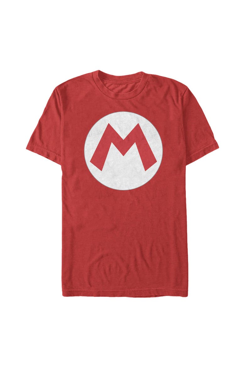 Men's Nintendo Mario Circle Icon T-Shirt, Main, color, Red