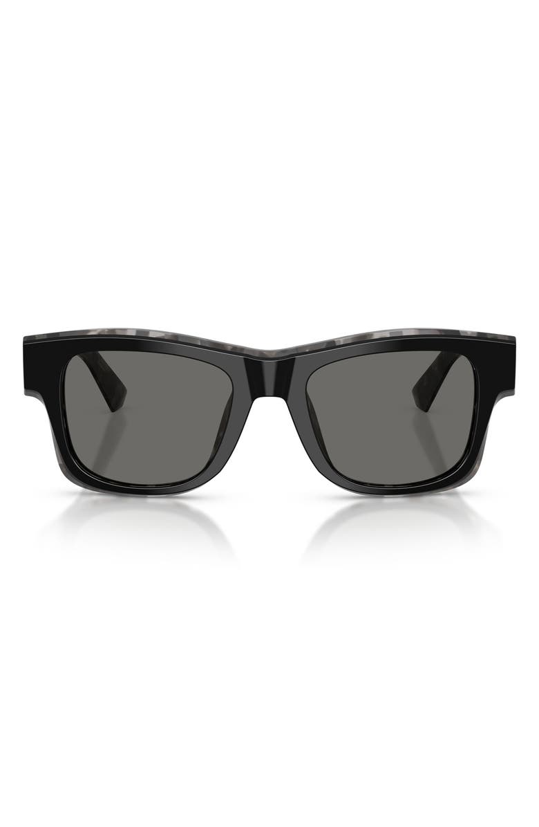 Dolce&Gabbana 52mm Square Sunglasses, Main, color, Black On Grey Havana / Grey