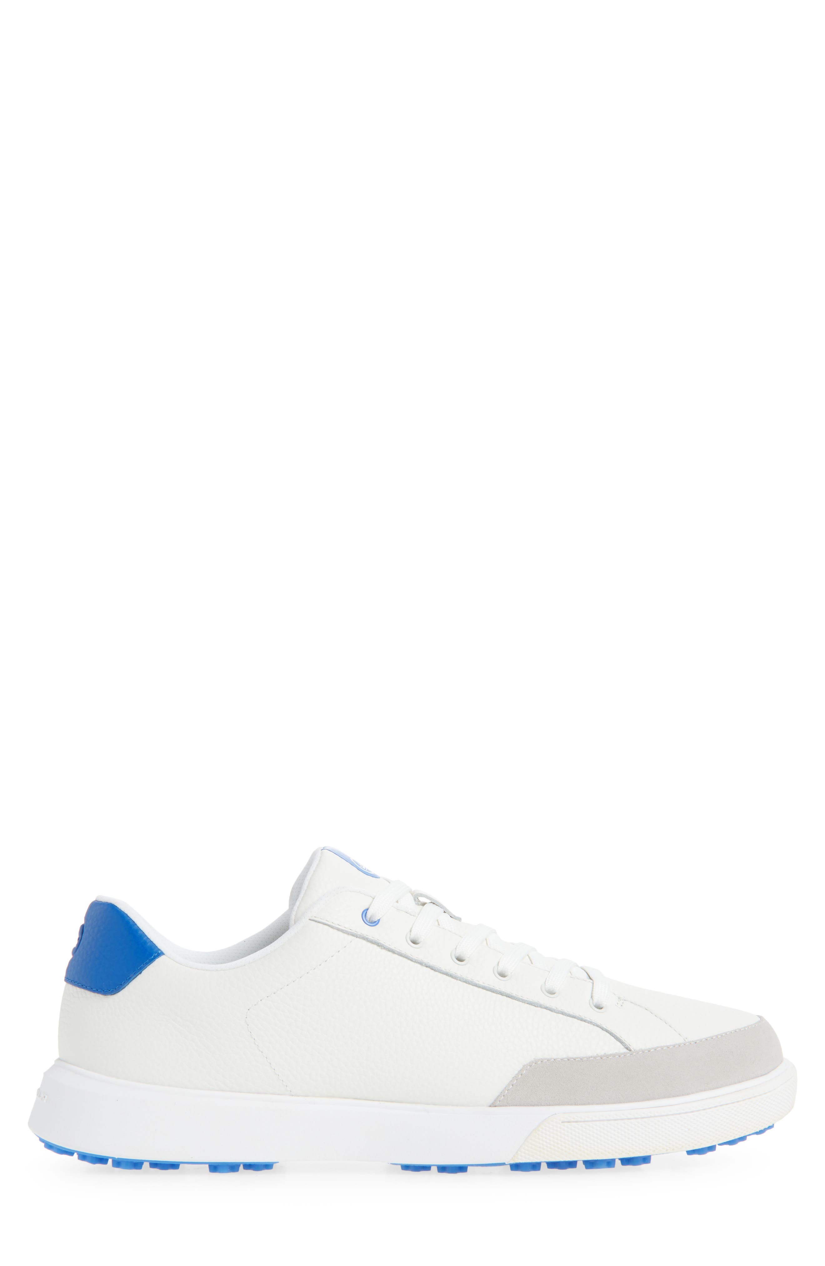 Peter Millar Drift Hybrid Water Resistant Leather Golf Shoe, Alternate, color, White/ Mako