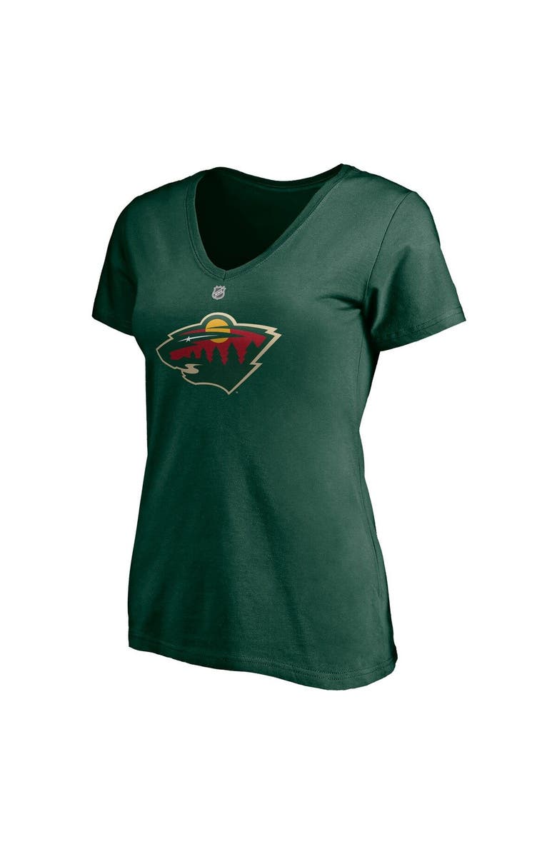 FANATICS Women's Fanatics Branded Marc-Andre Fleury Green Minnesota Wild Authentic Stack Name & Number V-Neck T-Shirt, Alternate, color, 