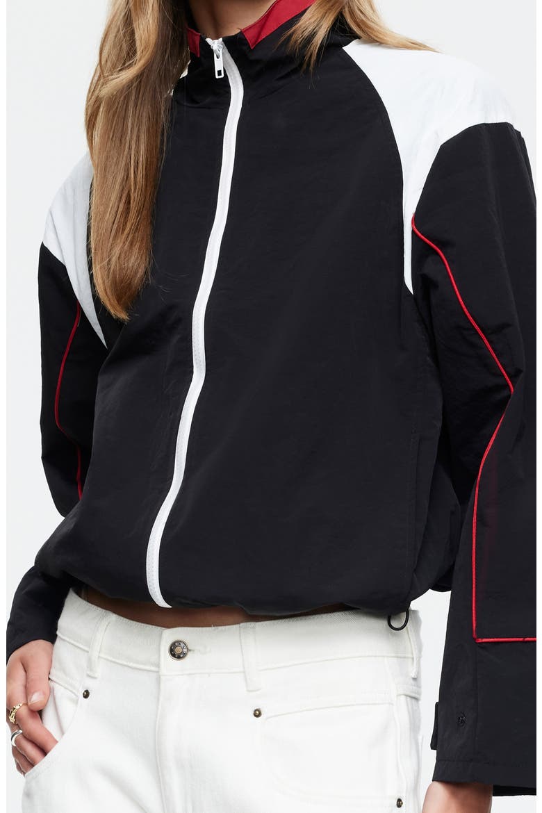 Shoreline Colorblock Windbreaker Jacket, Alternate, color, NOIR