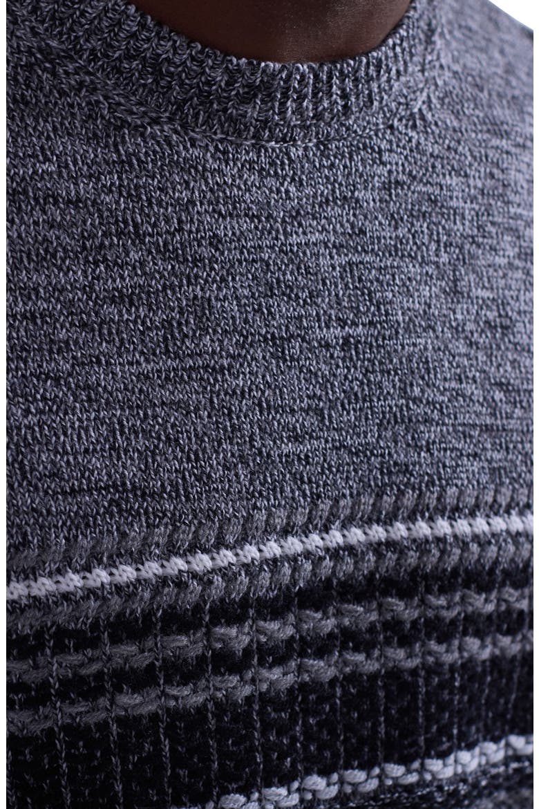 Chest Stripe Merino Wool Sweater, Alternate, color, PLATINUM