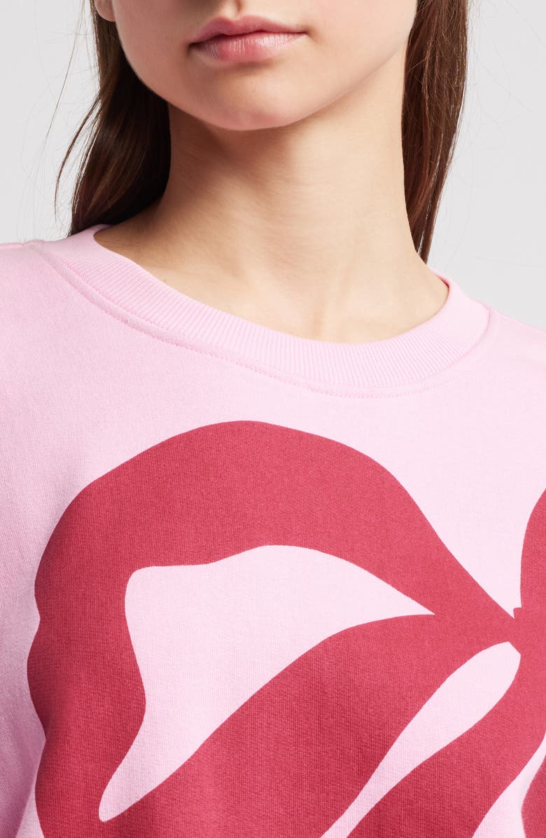 LoveShackFancy Palo Cotton Sweatshirt, Alternate, color, 