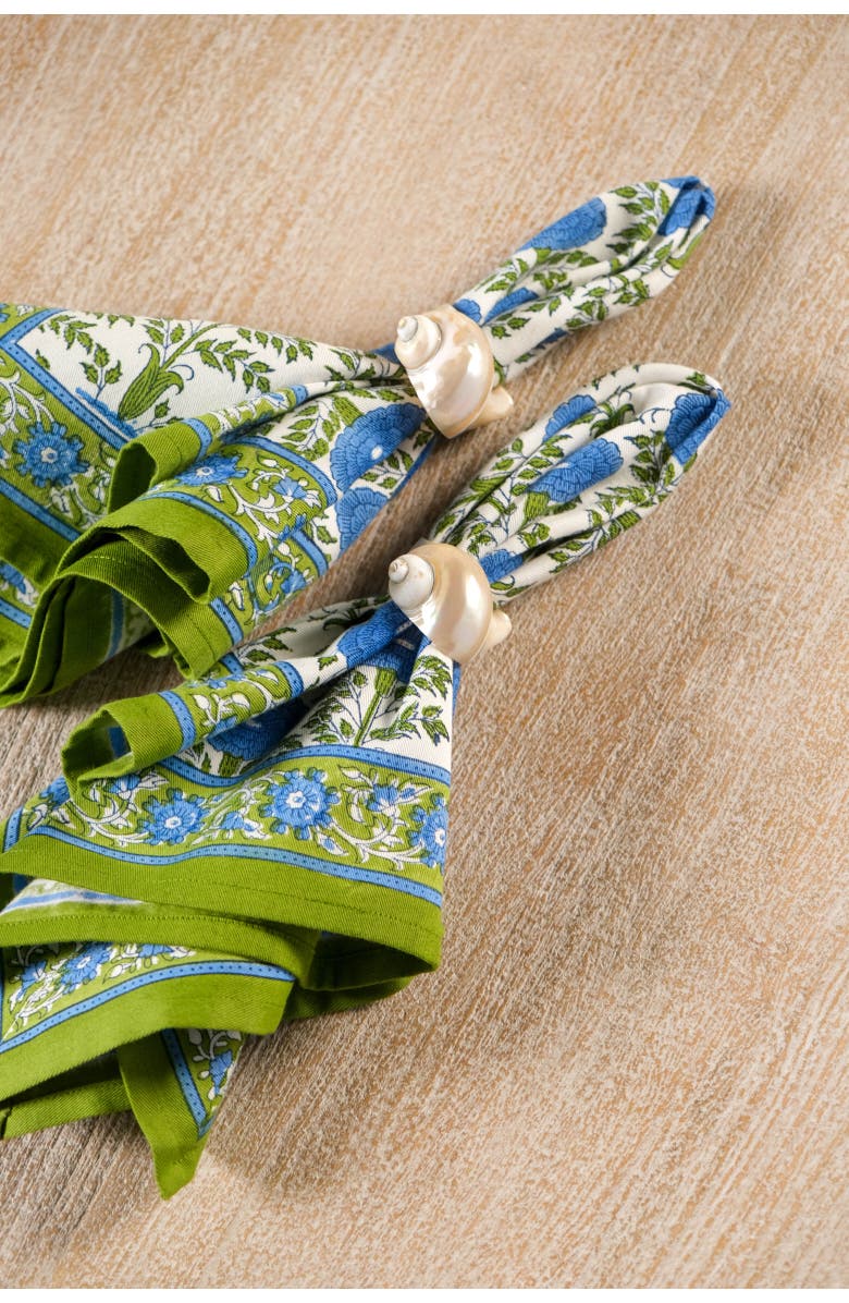 Inner Child Araminta Blockprint Napkins - Set of 4, Alternate, color, Blue