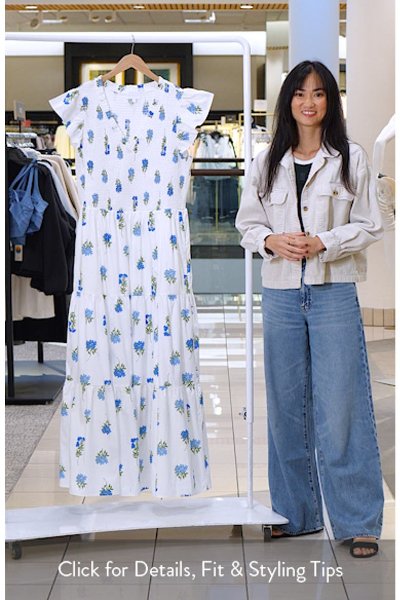 Jillian Floral Sunfire Tiered Midi Dress video