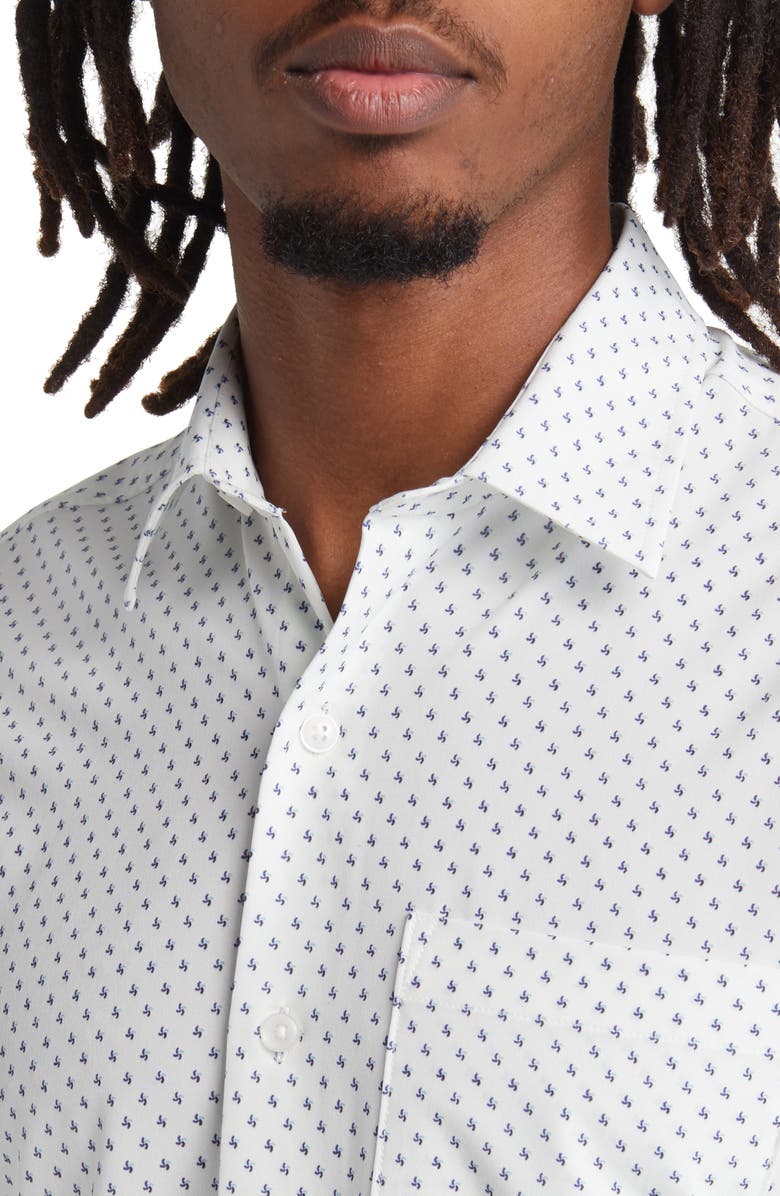 Nordstrom Trim Fit Geo Print Button-Up Shirt, Alternate, color, 