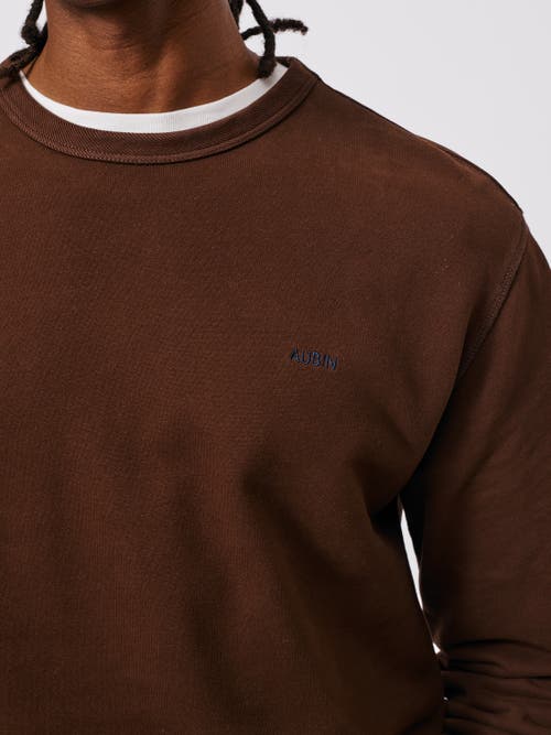 Aubin Vestry Crew Neck Sweatshirt In Brown
