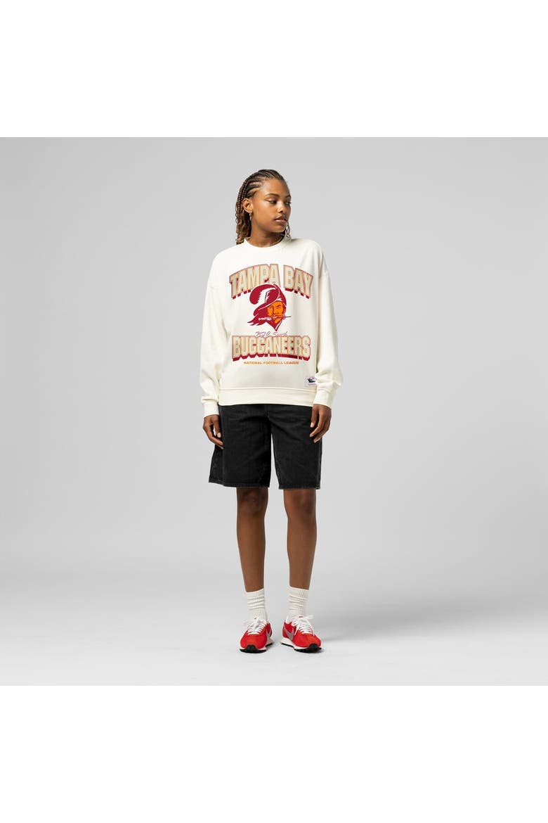Women's  Mitchell & Ness  Cream Tampa Bay Buccaneers Tonal Arch Sweatshirt, Main, color, Cream