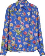 Carolina Herrera Poppy Print Button-Up Shirt