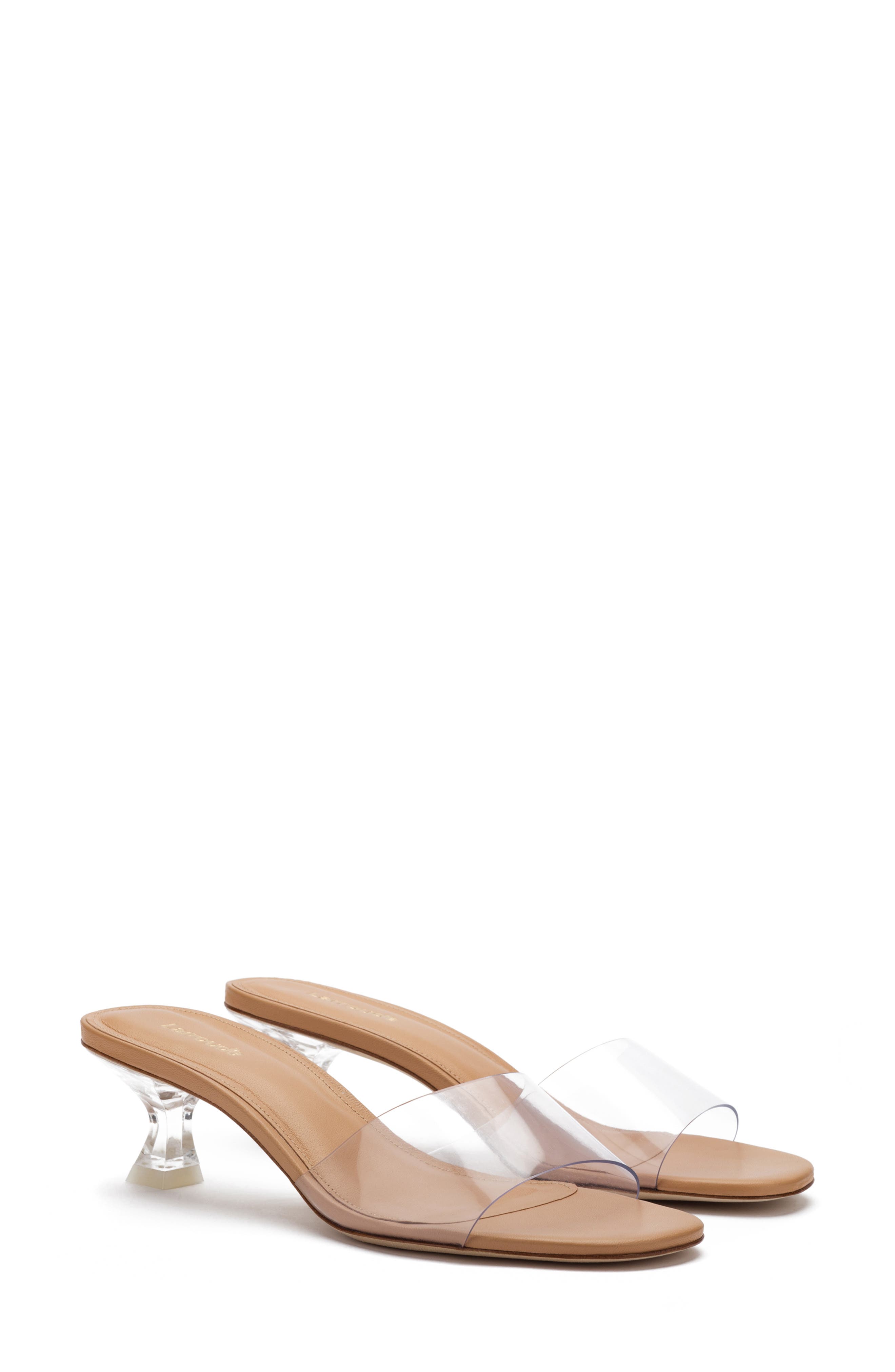 Vivi Lucite Mule, Main, color, TAN