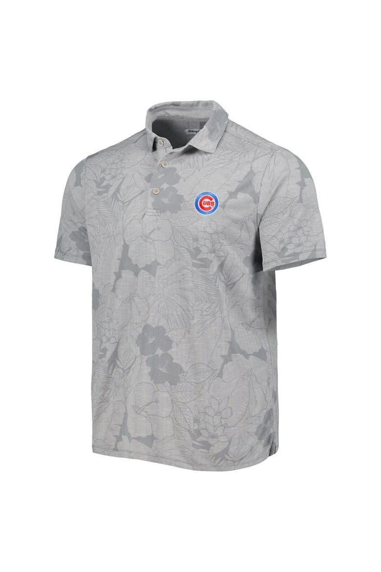 Men's Tommy Bahama  Gray Chicago Cubs Blooms Polo, Alternate, color, Gray