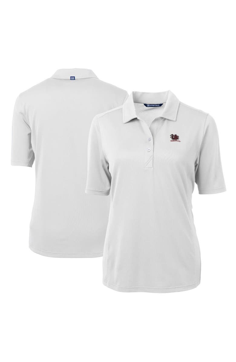 Cutter & Buck Women's Cutter & Buck White South Carolina Gamecocks Vault DryTec Virtue Eco Pique Recycled Polo, Main, color, 