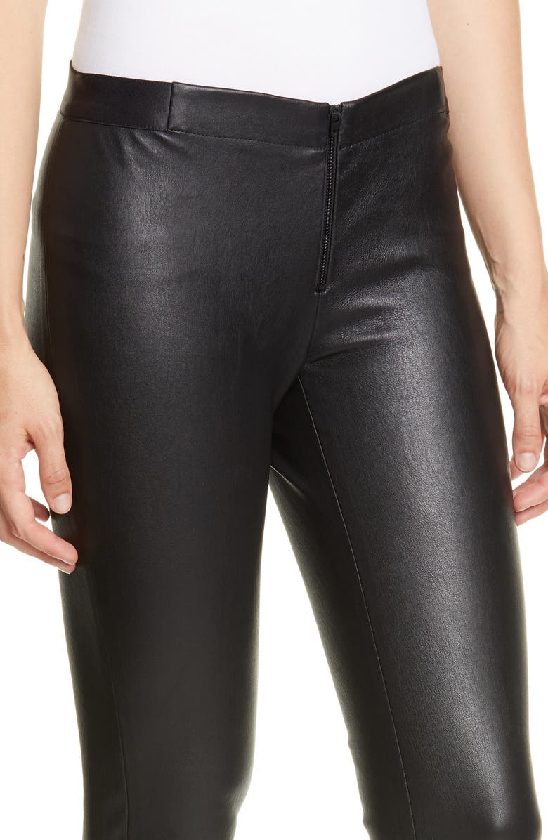 Alice + Olivia Leather Leggings, Alternate, color,