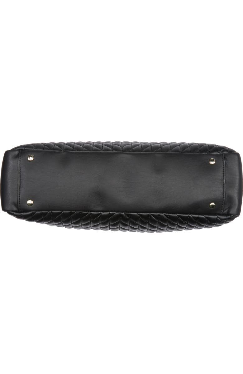 KARL LAGERFELD PARIS Agyness Quilted Leather Tote Bag, Alternate, color,