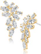 CZ by Kenneth Jay Lane Marquise Cubic Zirconia Cluster Drop Earrings