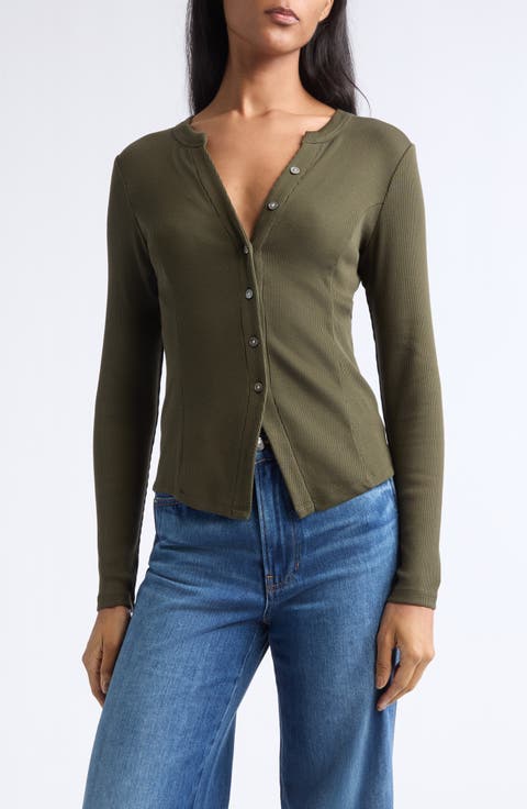 Cordis Ribbed Long Sleeve Knit Top
