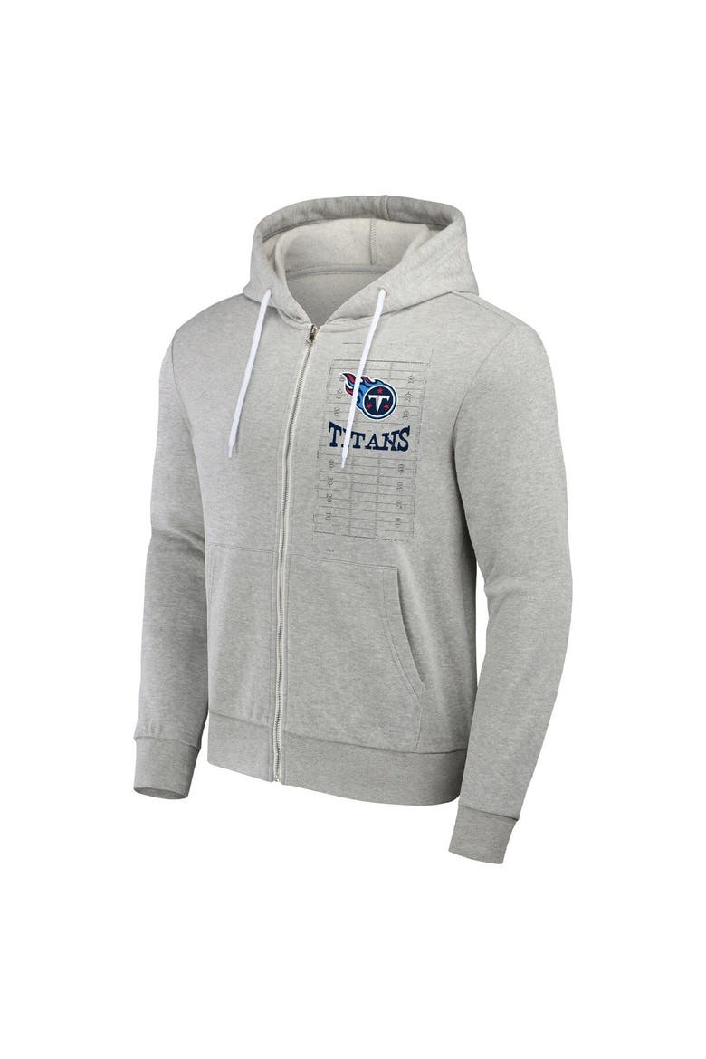 Men's NFL x Darius Rucker Collection by Fanatics Heather Gray Tennessee Titans Domestic Full-Zip Hoodie, Alternate, color, Heather Gray