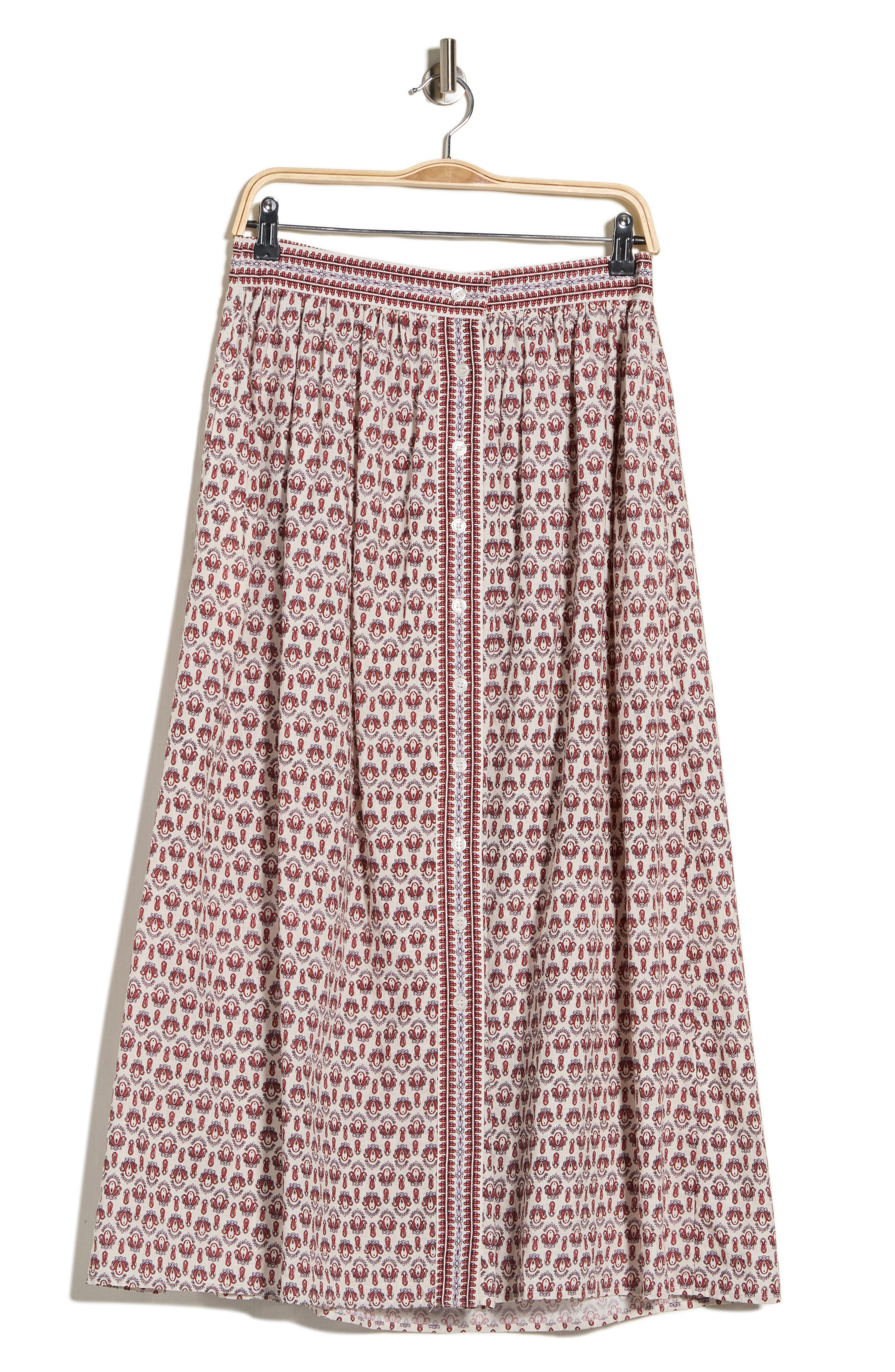 Button Front Maxi Skirt