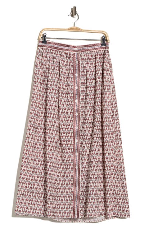 Button Front Maxi Skirt