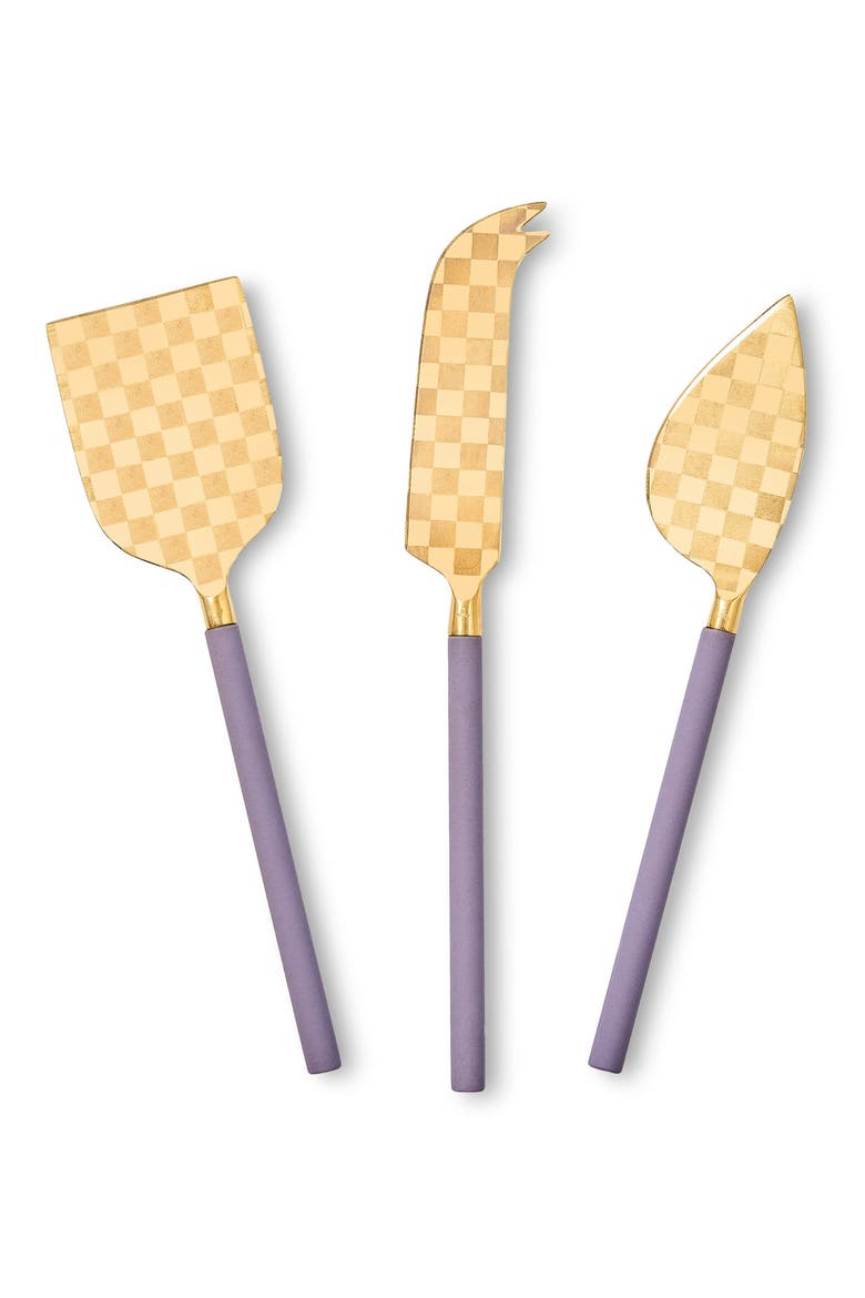 Violet 3-Piece Cheese Knife Set, Main, color, VIOLET