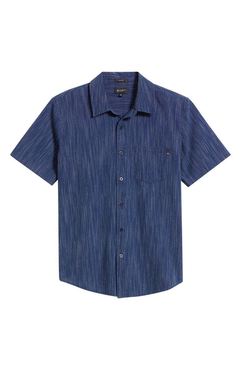 AG Wesley Stripe Relaxed Fit Short Sleeve Button-Up Shirt, Alternate, color, Palmilla