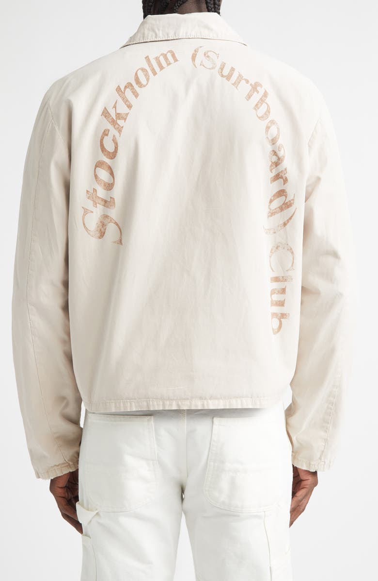 STOCKHOLM SURFBOARD CLUB Phil Distressed Zip Jacket, Alternate, color, Beige