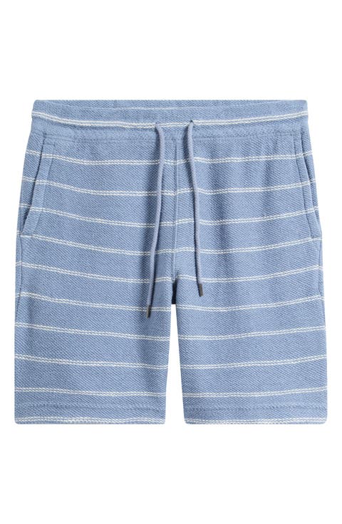 Whitewater Stripe Woven Organic Cotton Drawstring Shorts