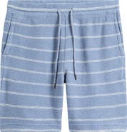 Faherty Whitewater Stripe Woven Organic Cotton Drawstring Shorts