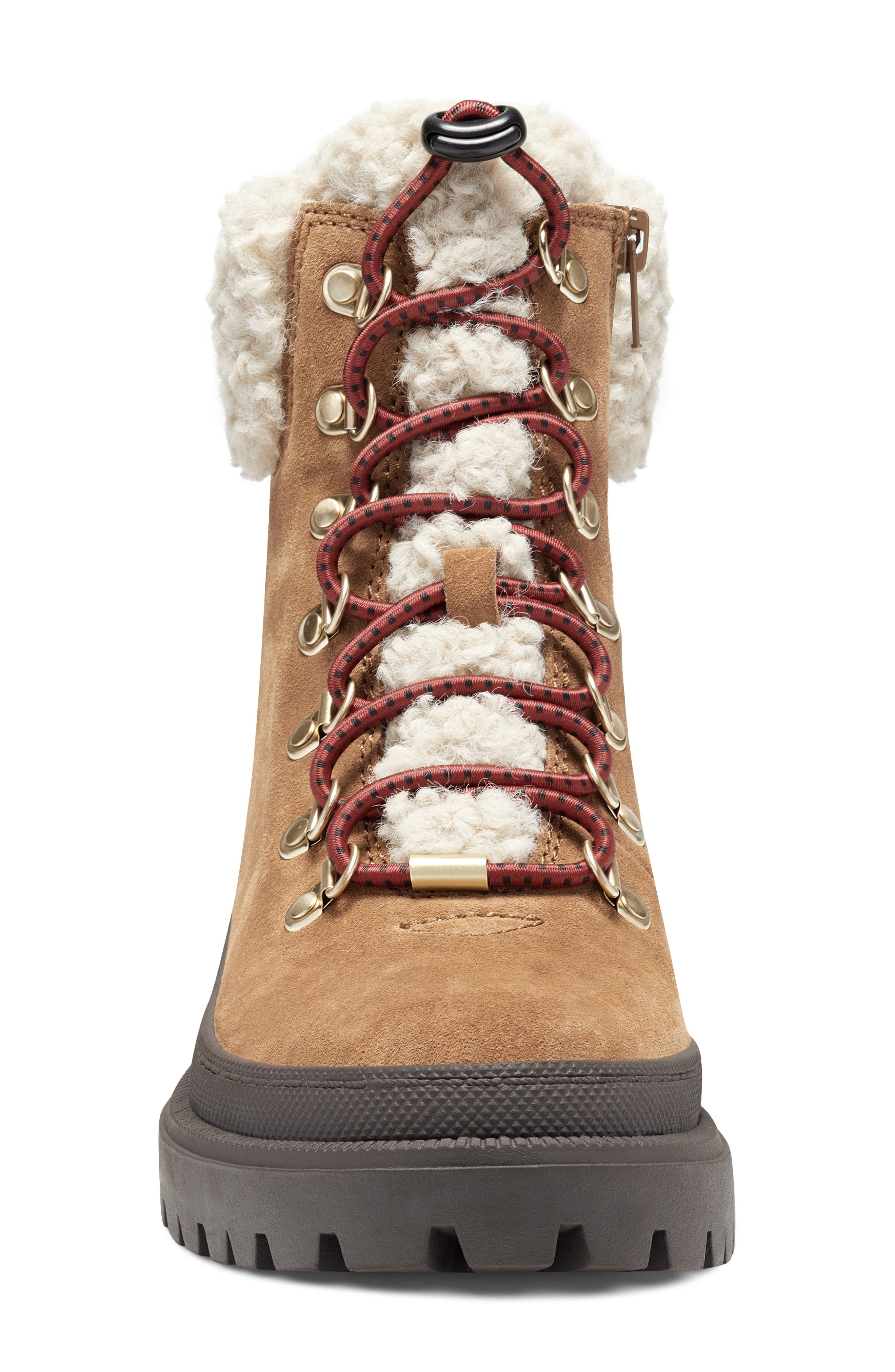 Eavan Faux Shearling Bootie, Alternate, color, TAWNY BROWN SUEDE