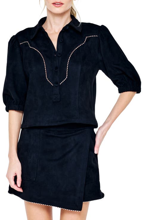 Vynessa Faux Suede Top