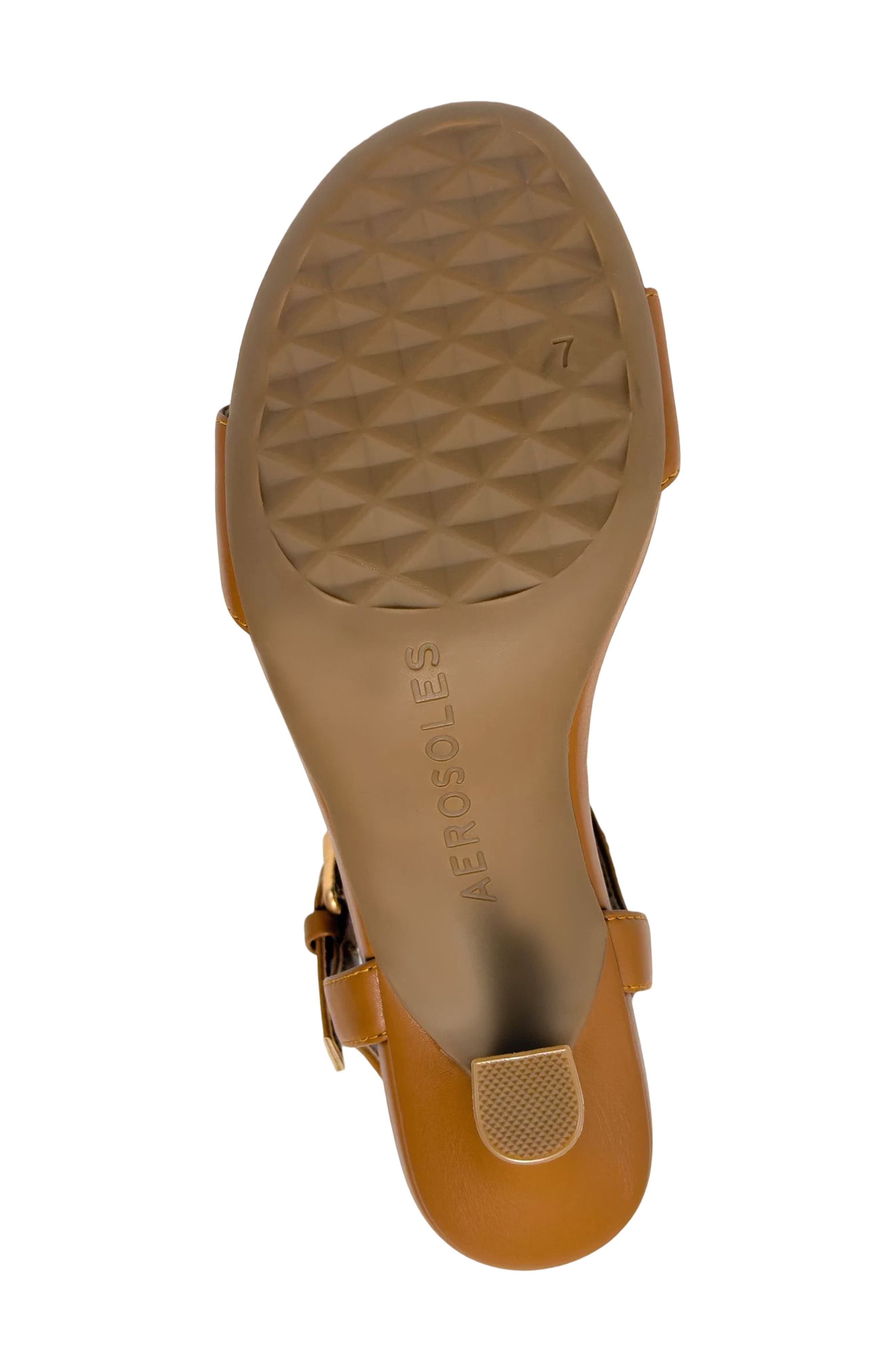 Aerosoles Divia Ankle Strap Sandal, Alternate, color, Tan Fx Nappa